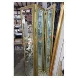 Mirrored 3 panel screen