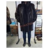 Mid length  genuine mink coat