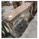 Marble top sofa table