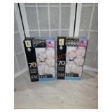 Qty 2 clear pearl light sets