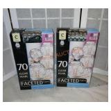 Qty 2 clear pearl light sets