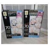 Qty 2 clear pearl light sets