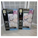 Qty 2 clear pearl light sets