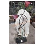Hand blown art glass standing lamp