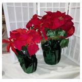 Set of faux poinsettias