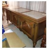 Console table with marble inlay