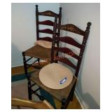 Pair of wrapped seat chairs