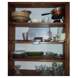 Glassware cabinet lot