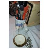 Utensil/salt and pepper shakers lot