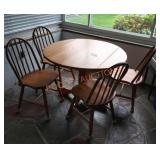 Oak dining table and chairs set
