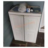 Plastic Storage cabinet and contents