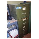 Remington rand 4 drawer metal filing cabinet