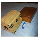 Pair of small wooden boxes