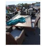 6pc patio set with umbrella