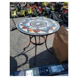 Mosaic style bistro table