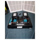 Makita charger and 2 batteries