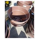 16" brown plastic planters