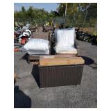 Fire pit and set of chairs