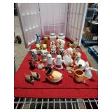 Salt and pepper shakers and figurines lot