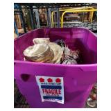 Miscellaneous glass tote lot