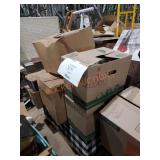 Decor, glasses, and more skid lot