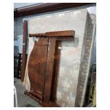 Wood Queen Bedframe and Mattress