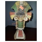 Clay Flute Folkart 9"H