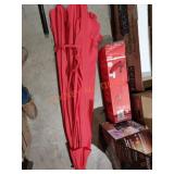 Solar illuminated deck umbrella