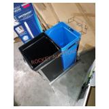 Simple human pull out recycling cans