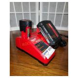 Milwaukee Charger and 2 Batteries