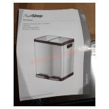 Soft step 16 gal dual top trash can