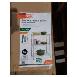 HDX Chrome 3-Shelf Storage Unit