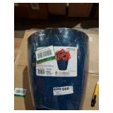 12 Inch Indigo Speckled Flower Pot