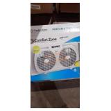 Comfort Zone Portable Twin Window Fan