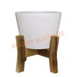 Southern Patio 16 IN White Resin Planter