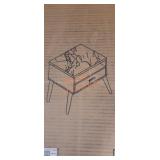 Accent Furniture Night Stand Black with Marble