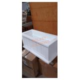 Mayne White Plastic Patio Planter 24"×11"