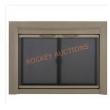 Pleasant Hearth glass fireplace screen