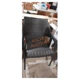 Nobel House Set of 2 Plastic Brown Wicker Chairs