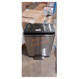 Amazon Basics Twin Stainless Steel Trash Can