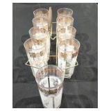 Vintage Circa 1960s Greek Cameo Highball Glasses