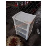 3 drawer rolling storage shelving unit