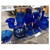 Blue glass lot