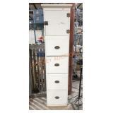 Wooden White Standing Drawer and Cabinet