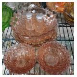 Light pink glass lot
