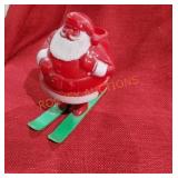 Vintage 1950s Santa on skis