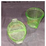 Uranium Green Glassware Set