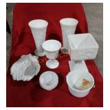 Milk glass lot