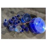 Miscellaneous Blue Glassware Lot