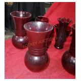 Ruby glass lot